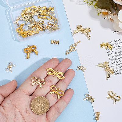 30Pcs 15 Styles Alloy & Brass & 304 Stainless Steel Links/Connectors FIND-PH0024-72-1