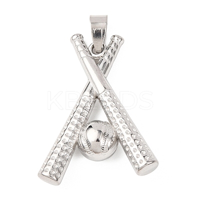 304 Stainless Steel Pendants STAS-D129-15P-1