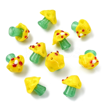 10Pcs Handmade Lampwork Bumpy Beads LAMP-YW0001-89A-1