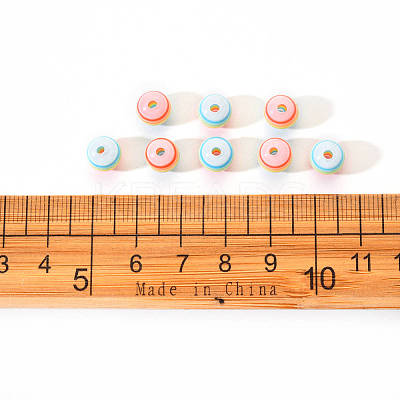50Pcs Transparent Stripe Resin Beads RESI-YW0001-02D-1
