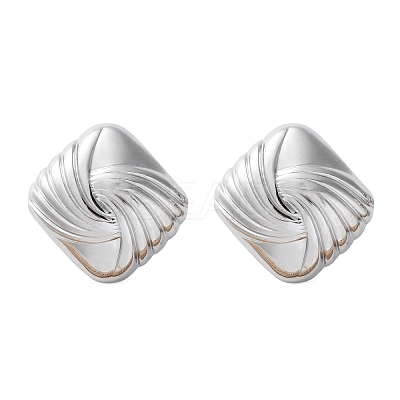 304 Stainless Steel Stud Earrings for Women LS-EJEW-K306-01P-1