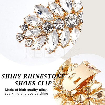 2Pcs Alloy Rhinestone Shoe Decorations FIND-CP0002-21-1