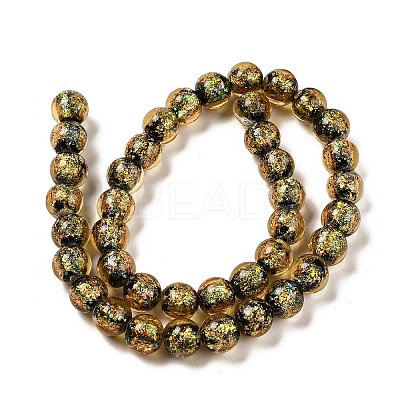 Handmade Dichroic Foil Glass Beads Strands DICH-U001-06B-1