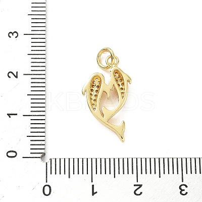 Brass Micro Pave Cubic Zirconia Pendants KK-I381-07G-01-1
