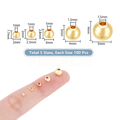 500Pcs 5 Styles Rack Plating Brass Spacer Beads FIND-UN0004-38A-1