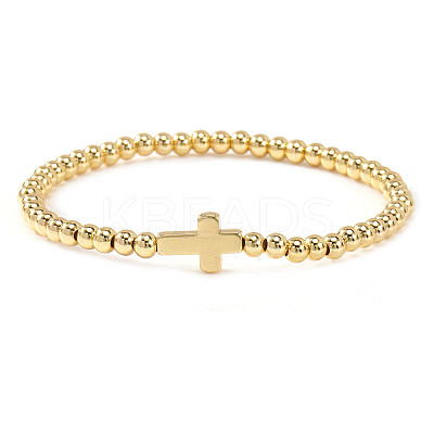 Brass & 304 Stainless Steel Beads Stretch Bracelets Set LS-EI7625-3-1