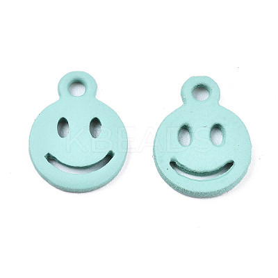 Spray Painted Alloy Charms PALLOY-T075-121G-RS-1