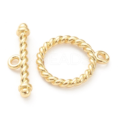 Brass Toggle Clasps KK-P200-06G-1