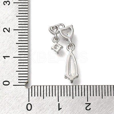 Rack Plating Brass Micro Pave Cubic Zirconia Pendants KK-M014-13P-1