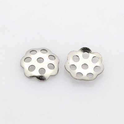 Tarnish Resistant Filigree Multi-Petal 304 Stainless Steel Bead Caps STAS-N039-03-1
