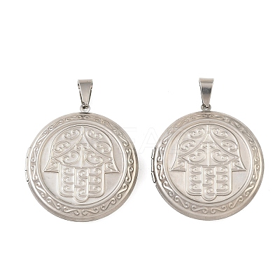 316 Stainless Steel Locket Pendants STAS-K321-18P-1