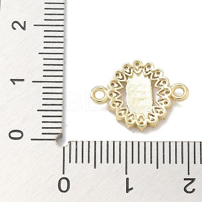 Rack Plating Brass Micro Pave Clear Cubic Zirconia Religion Virgin Mary Connector Charms KK-L224-094G-06-1