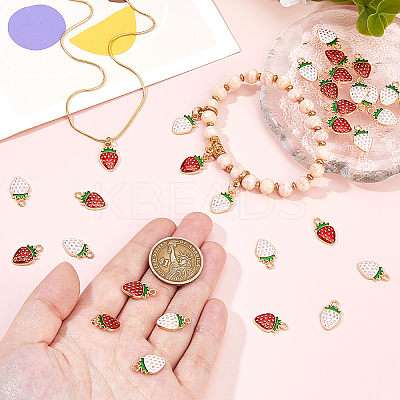 72Pcs 2 Colors Light Gold Plated Alloy Enamel Pendants ENAM-FH0001-87-1