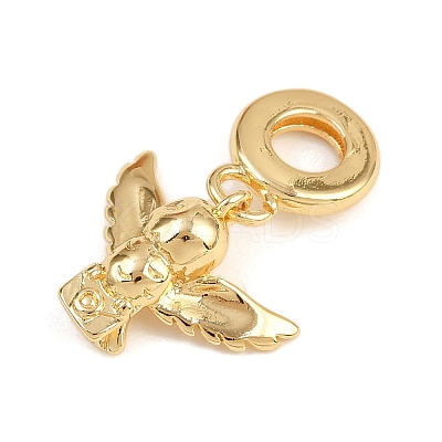 Brass European Dangle Charms KK-N271-33G-1