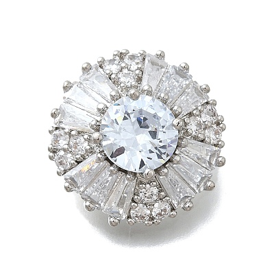 Brass Micro Pave Cubic Zirconia Pendants KK-D295-15P-1