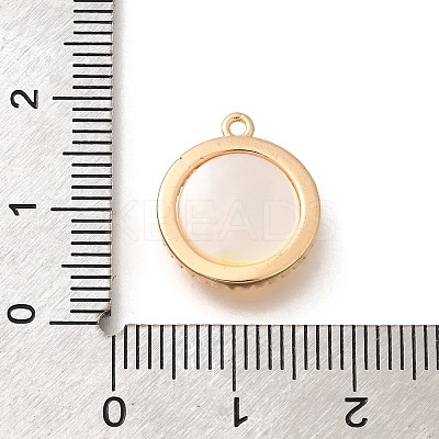 Brass Shell Pendants KK-B127-09G-1
