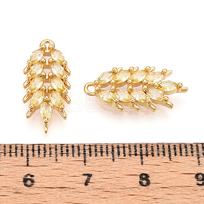 Brass Micro Pave Cubic Zirconia Pendants KK-N261-105G-1