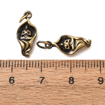 Buddhist Brass Pendants KK-CBA25B2-02AB-1