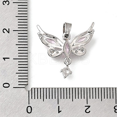 Brass Micro Pave Cubic Zirconia Pendants KK-N254-224P-1