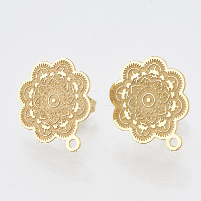 304 Stainless Steel Stud Earring Findings STAS-S079-39A-1