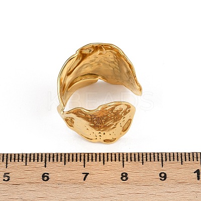 304 Stainless Steel Adjustable Cuff Rings for Women X-RJEW-A074-09G-1