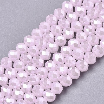 Electroplate Glass Beads Strands EGLA-A034-J6mm-A09-1