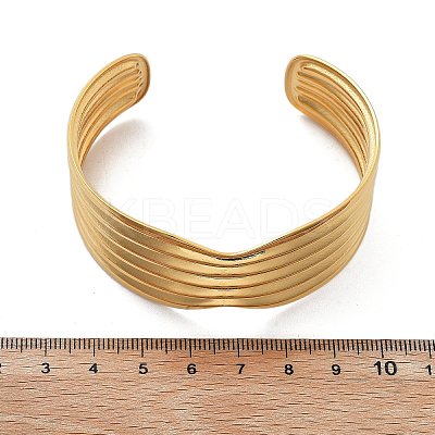 304 Stainless Steel Cuff Bangles BJEW-B108-13G-1