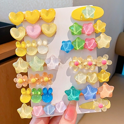 14Pcs Acrylic Alligator Hair Clips PW-WG39D48-08-1