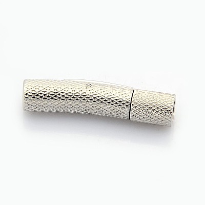 Tarnish Resistant Column 304 Stainless Steel Bayonet Necklace Clasps LS-STAS-O035-4mm-02-1
