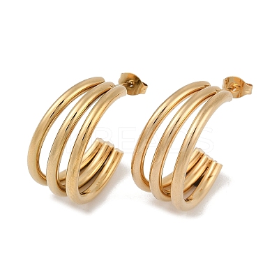 PVD Vacuum Plating 201 Stainless Steel Moon Stud Earrings LS-EJEW-I309-73G-03-1