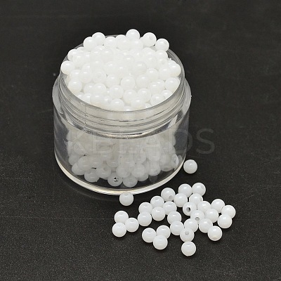Round Opaque Acrylic Spacer Beads MACR-I036-4mm-06-1