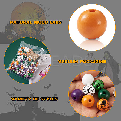 DIY Halloween Wooden Ornaments Making Kits DIY-CD0001-42-1