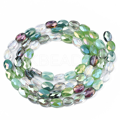3 Strands Electroplate Glass Beads Strands EGLA-PA0001-25A-1