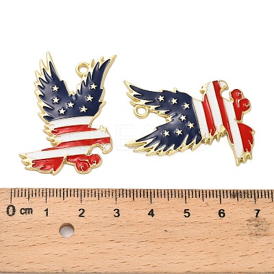 Independence Day Alloy Enamel Pendants ENAM-G229-06G-01-1