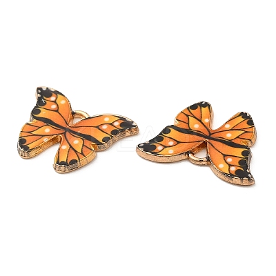 Light Gold Tone Alloy Enamel Pendants ENAM-M059-05KCG-01-1