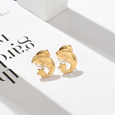 304 Stainless Steel Stud Earrings for Women STAS-Z117-17G-03-1