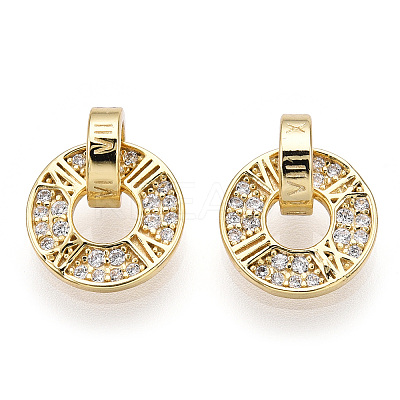925 Sterling Silver Micro Pave Cubic Zirconia Charms STER-T004-25G-1