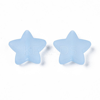 Transparent Frosted Acrylic Beads FACR-N002-01A-1
