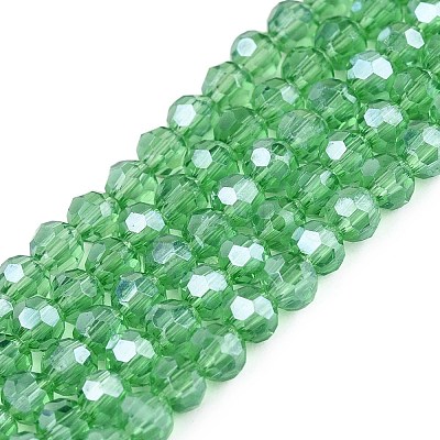Electroplate Transparent Glass Beads Strands EGLA-A035-T3mm-A21-1