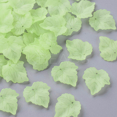 Autumn Theme Transparent Frosted Acrylic Pendants PAF002Y-18-1