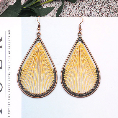 Bohemia Style Alloy Dangle Earrings EJEW-F238-06D-1
