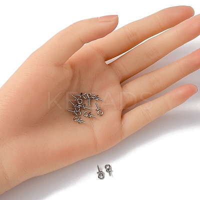304 Stainless Steel Screw Eye Pin Peg Bails STAS-YW0001-45-1