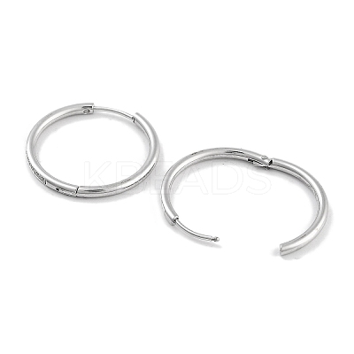 304 Stainless Steel Micro Pave Clear Cubic Zirconia Huggie Hoop Earrings EJEW-C096-01H-P-1