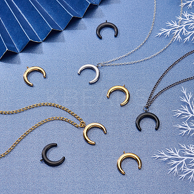 12Pcs 3 Colors 304 Stainless Steel Pendants STAS-UN0026-18-1