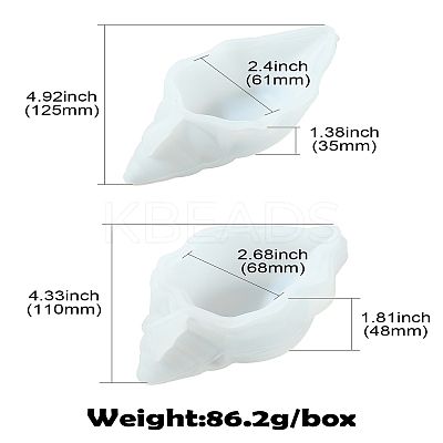 DIY Drip Glue Gypsum Conch Storage Box Decoration Mold Aromatherapy Candle Cup Conch Candle Cup Silicone Mold ST-CJ0021-03-1