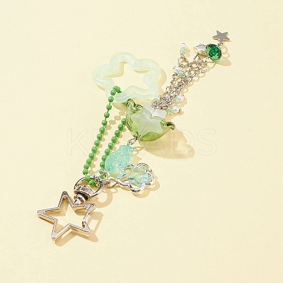 Acrylic & Glass Pendant Keychains KEYC-FZ00003-1