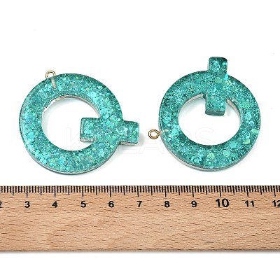 Transparent Epoxy Resin Pendants CRES-YW0002-01Q-1