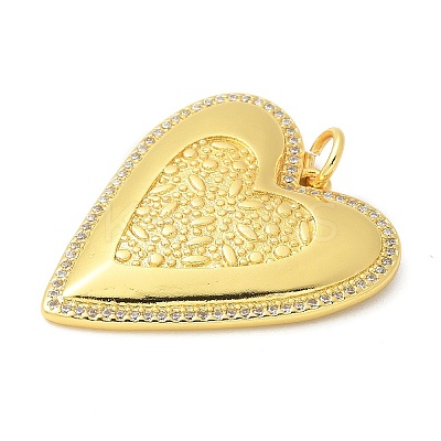 Brass Micro Pave Cubic Zirconia Pendants KK-U053-13G-1