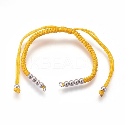 Nylon Cord Braided Bead Bracelets Making BJEW-F360-FP22-1