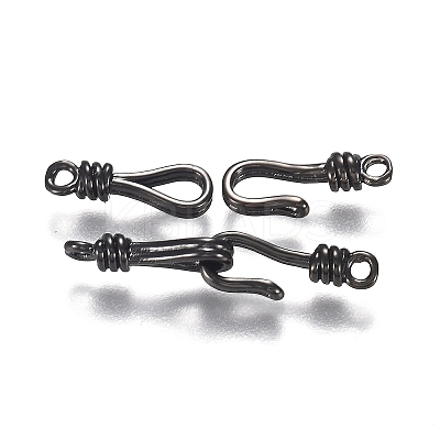 Brass Hook and Eye Clasps KK-F120-016B-1